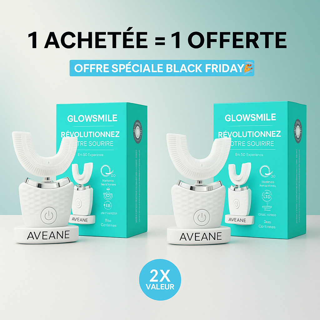 Brosse Glowsmile - Nettoyage digne d’un dentiste en 30 secondes